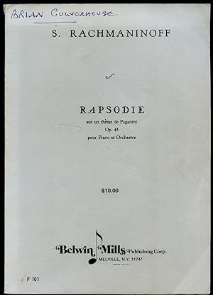 Seller image for Rachmaninoff Rapsodie: sur un thme de Paganini pour Piano et Orchestre Opus 43 | Full Miniature Pocket Score | Belwin Mills Study Score Edition No. F 101 for sale by Little Stour Books PBFA Member