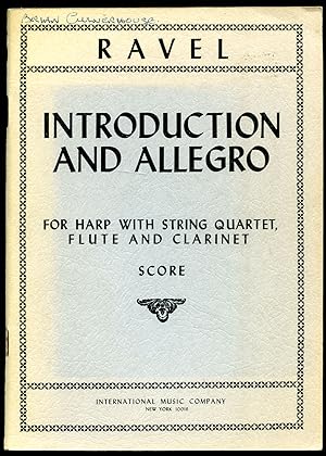 Seller image for Ravel Introduction and Allegro for Harp with String Quartet, Flute and Clarinet | Full Miniature Pocket Score | International Music Company Study Score Edition No. 2124 for sale by Little Stour Books PBFA Member