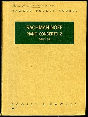 Seller image for Rachmaninoff Piano Concerto No. 2. Concierto para piano 2. Opus 18 | Full Miniature Hawkes Pocket Scores Series | Boosey & Hawkes Study Score Edition B. & H. No. 17 for sale by Little Stour Books PBFA Member