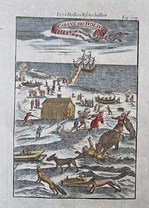 Novaya Zemlya Bear Attack on Settlers Russian Colony Foxes 1719 Mallet print