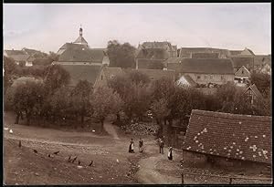 Fotografie Otto Blaubach, Naumburg, Ansicht Kleineichstädt, Blick über die Dächer der Ortschaft