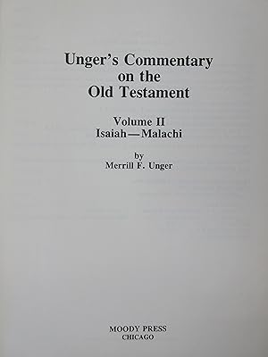 Seller image for Unger's Commentary on the Old Testament for sale by Coas Books