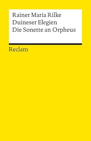 Imagen del vendedor de Duineser Elegien. Die Sonette an Orpheus a la venta por Wegmann1855