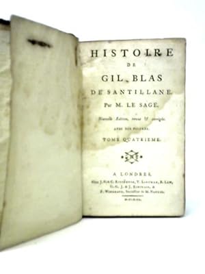 Bild des Verkufers fr Histoire de Gil Blas de Santillane - Tome Quatrieme zum Verkauf von World of Rare Books