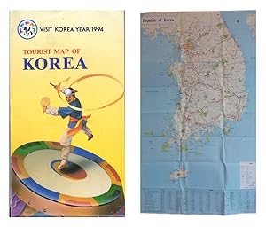 Tourist Map of Korea. Visit Korea Year 1994.