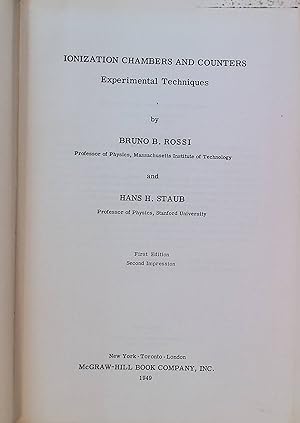 Bild des Verkufers fr Ionization Chambers and Counters: Experimental Techniques National Nuclear Energy Series, Division 5, vol. 2 zum Verkauf von books4less (Versandantiquariat Petra Gros GmbH & Co. KG)