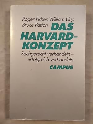 Bild des Verkufers fr Das Harvard-Konzept - Sachgerecht verhandeln - erfolgreich verhandeln. zum Verkauf von KULTur-Antiquariat