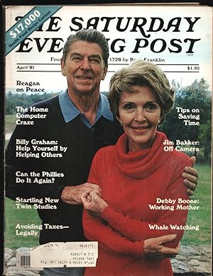 Imagen del vendedor de Saturday Evening Post 4/1981-Ronald Reagan cover & story-Billy Graham-Jim Bakker-Debby Boone-Vintage ads-VG a la venta por DTA Collectibles