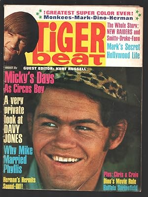 Seller image for Tiger Beat 4/1967-Kurt Russell-Raiders-Monkees-Davy Jones-Buffalo Springfield-Mickey Dolenz-Pix & info-VG/FN for sale by DTA Collectibles