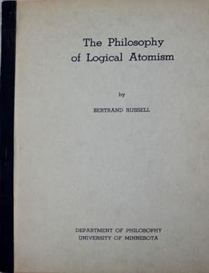 Seller image for The philosophy of Logical Atomism. for sale by FIRENZELIBRI SRL