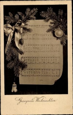 Lied Ansichtskarte / Postkarte Glückwunsch Weihnachten, Morgen kommt der Weihnachtsmann