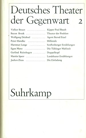 Seller image for Deutsches Theater der Gegenwart, II. for sale by Online-Buchversand  Die Eule