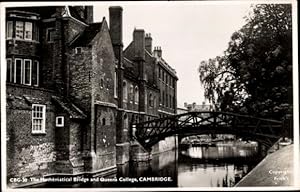 Ansichtskarte / Postkarte Cambridge East England, Mathematische Brücke, Queens' College