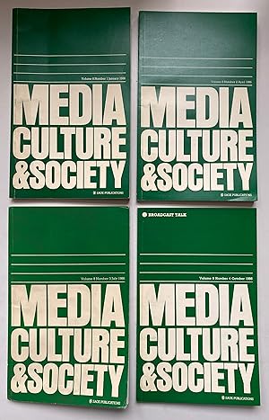 [ 4 Bde. zsm. ] Media Culture and Society  Volume 8, Nr. 1 - 4.