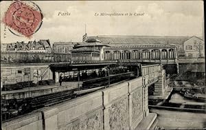 Ansichtskarte / Postkarte Paris, Metropolitan und der Kanal