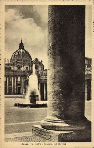 Image du vendeur pour Ansichtskarte / Postkarte Roma Rom Lazio, S. Pietro, Fontana del Bernini mis en vente par akpool GmbH