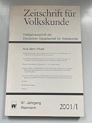 Immagine del venditore per Zeitschrift fr Volkskunde, 97. Jahrgang, I. Halbjahresschrift der Deutschen Gesellschaft fr Volkskunde. venduto da Fundus-Online GbR Borkert Schwarz Zerfa