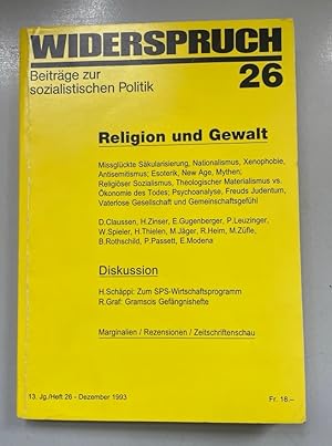 Seller image for Widerspruch, 13. Jg. / H. 26: Religion und Gewalt. Beitrge zur sozialistischen Politik. for sale by Fundus-Online GbR Borkert Schwarz Zerfa