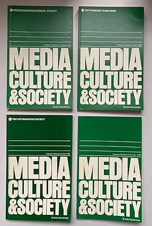 [ 4 Bde. zsm. ] Media Culture and Society  Volume 7, Nr. 1 - 4.