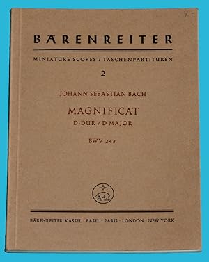 Bild des Verkufers fr Johann Sebastian Bach - Magnificat D-Dur BWV 243 / Brenreiter Taschenpartituren Nr. 2 / zum Verkauf von Rmpelstbchen