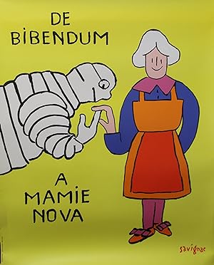 "DE BIBENDUM A MAMIE NOVA (EXPOSITION BIBLIOTHÈQUE FORNEY 1999)" Affiche originale roulée / Offse...