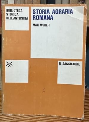 Imagen del vendedor de STORIA AGRARIA ROMANA dal punto di vista del diritto pubblico e privato a la venta por Fbula Libros (Librera Jimnez-Bravo)