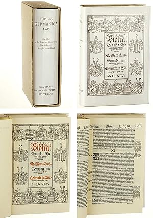 Bild des Verkufers fr Biblia. Das ist: Die ganze Heilige Schrifft. (Verkl. Nachdr. d. Ausg.: Wittenberg, Lufft, 1545). zum Verkauf von Antiquariat Lehmann-Dronke