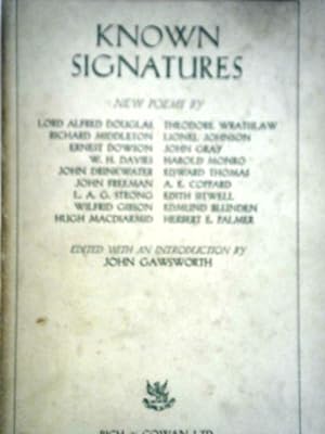 Bild des Verkufers fr Known Signatures: An Anthology zum Verkauf von World of Rare Books