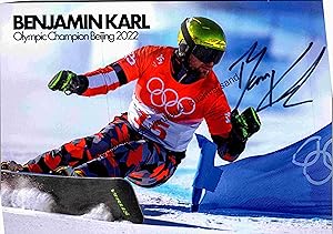 Bild des Verkufers fr Original Autogramm Benjamin Karl Snowboard /// Autogramm Autograph signiert signed signee zum Verkauf von Antiquariat im Kaiserviertel | Wimbauer Buchversand