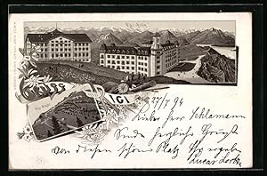 Vorläufer-Lithographie Rigi, 1894, Rigi-Kulm, Rigi-Staffel