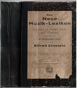 Bild des Verkufers fr Das neue Musik-Lexikon nach dem Dictionary of Modern Music and Musicians zum Verkauf von Antikvariat Valentinska