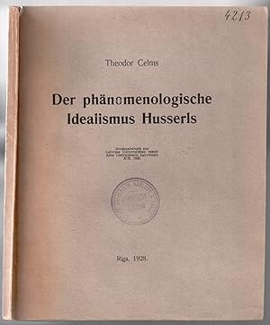 Der phänomenologische Idealismus Husserls [= Acta Universitatis Latviensis; XIX, 1928]
