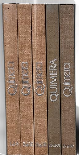 Quimera Revista de Literatura . 30 primeros números encuadernados en 5 vol.