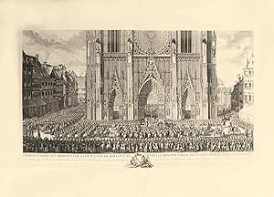 Représentation des fêtes données par la ville de Strasbourg Pour la convalescence du Roi ; à l'ar...