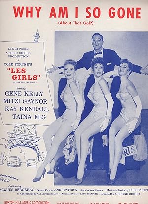 Gene Kelly Mitzi Gaynor Why Am I So Gone RARE Film XL Sheet Music