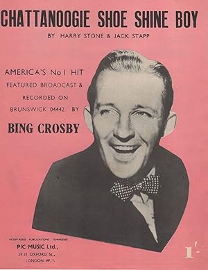 Chattanoogie Shoe Shine Boy Bing Crosby EX Sheet Music