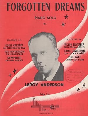 Seller image for Leroy Anderson Forgotten Dreams Sheet Music for sale by Postcard Finder