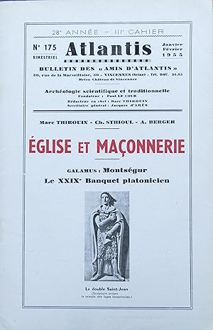 ATLANTIS N° 175 Janvier-Février 1955 Église et Maçonnerie