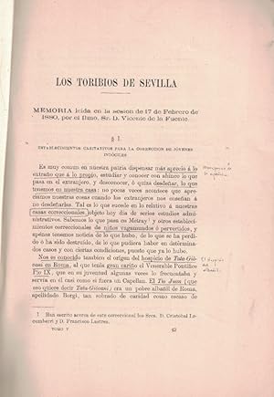 Bild des Verkufers fr LOS TORIBIOS DE SEVILLA. Memoria zum Verkauf von Librera Torren de Rueda