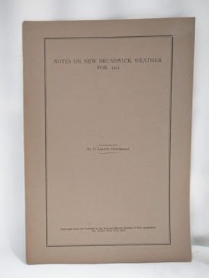 Seller image for Notes on New Brunswick Weather for 1913 for sale by Dave Shoots, Bookseller