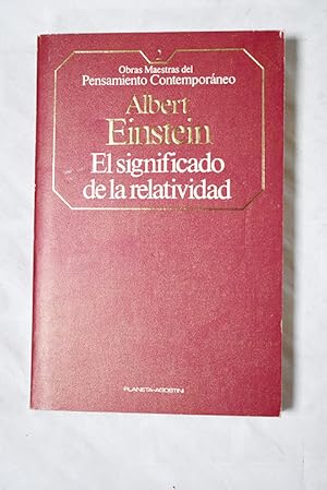 Imagen del vendedor de El significado de la relatividad a la venta por Alcan Libros