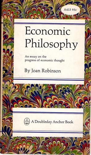 Immagine del venditore per Economic Philosophy An Essay on the Progress of Economic Thought venduto da Dorley House Books, Inc.