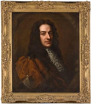 Fine original oil portrait painting by the British artist Sir Godfrey Kneller (1646-1723). The on...