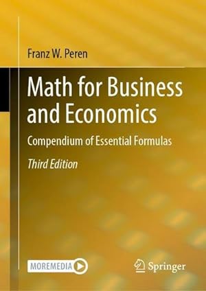 Bild des Verkufers fr Math for Business and Economics : Compendium of Essential Formulas zum Verkauf von AHA-BUCH GmbH