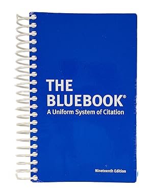 Seller image for A Uniform System of Citation. Nineteenth Edition. 2010 for sale by The Lawbook Exchange, Ltd., ABAA  ILAB