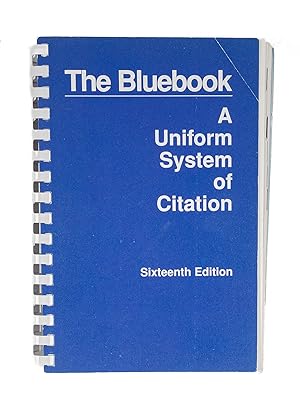 Seller image for A Uniform System of Citation. Sixteenth Edition. 1996 for sale by The Lawbook Exchange, Ltd., ABAA  ILAB