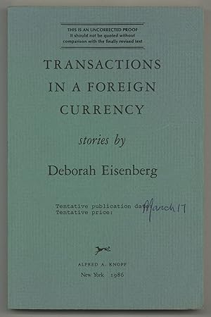 Seller image for Transactions in a Foreign Currency: Stories for sale by Between the Covers-Rare Books, Inc. ABAA