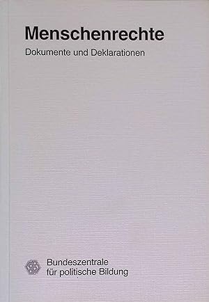 Seller image for Menschenrechte : Dokumente und Deklarationen. for sale by books4less (Versandantiquariat Petra Gros GmbH & Co. KG)