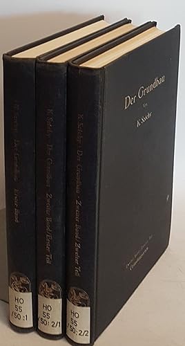 Immagine del venditore per Der Grundbau (2 Bnde in 3 Bchern KOMPLETT) - Bd.I: Untersuchung und Festigkeitslehre des Baugrundes/ Bd.II,1: Die Baugrube: Umschlieung und Wasserhaltung/ Bd.II,2: Grndungsarten. venduto da books4less (Versandantiquariat Petra Gros GmbH & Co. KG)