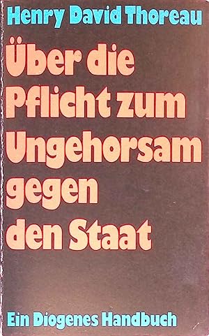 Bild des Verkufers fr ber die Pflicht zum Ungehorsam gegen den Staat. zum Verkauf von books4less (Versandantiquariat Petra Gros GmbH & Co. KG)